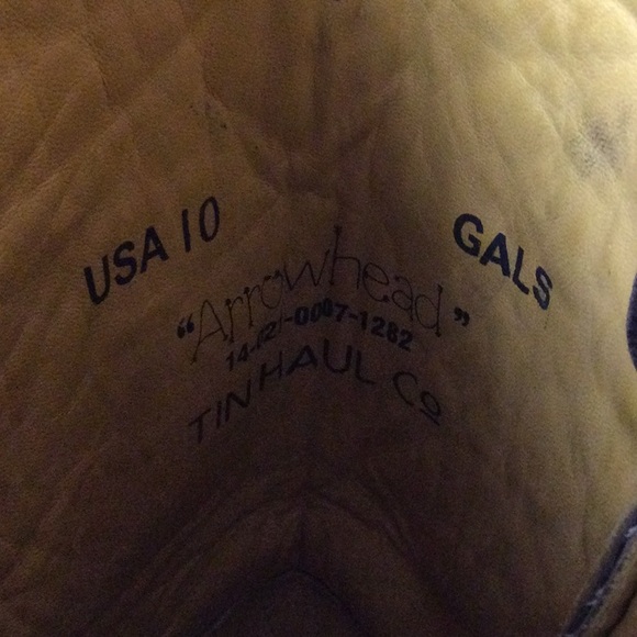 Tin Haul Arrowhead Dark Brown and Burgundy Boots with Teal Stitching - Picture 3 of 12